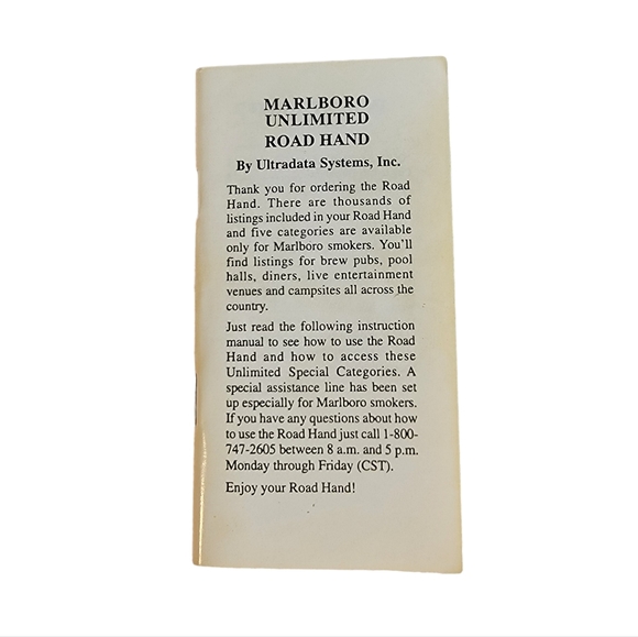 Marlboro Road Hand Vintage Early Hand Held Information Device Pre GPS - Picture 6 of 8